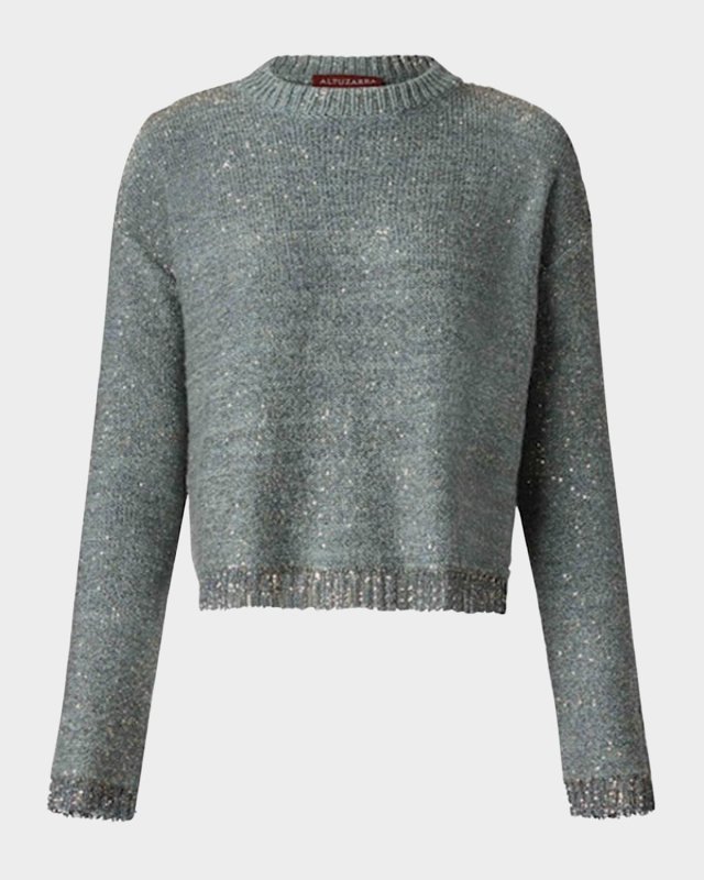 Yasworth Paillette Knit Crewneck Sweater